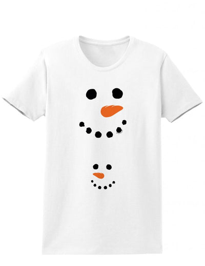 Snowman Smiling Happy Face Womens T-Shirt-Womens T-Shirt-TooLoud-White-Small-Davson Sales