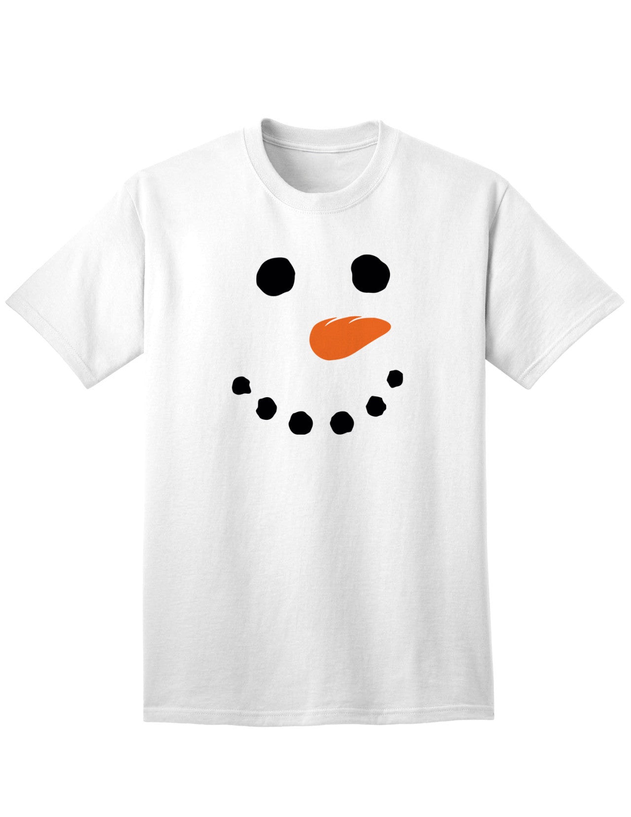 Snowman Snowface Short Sleeve T-Shirt-TooLoud-White-Small-Davson Sales