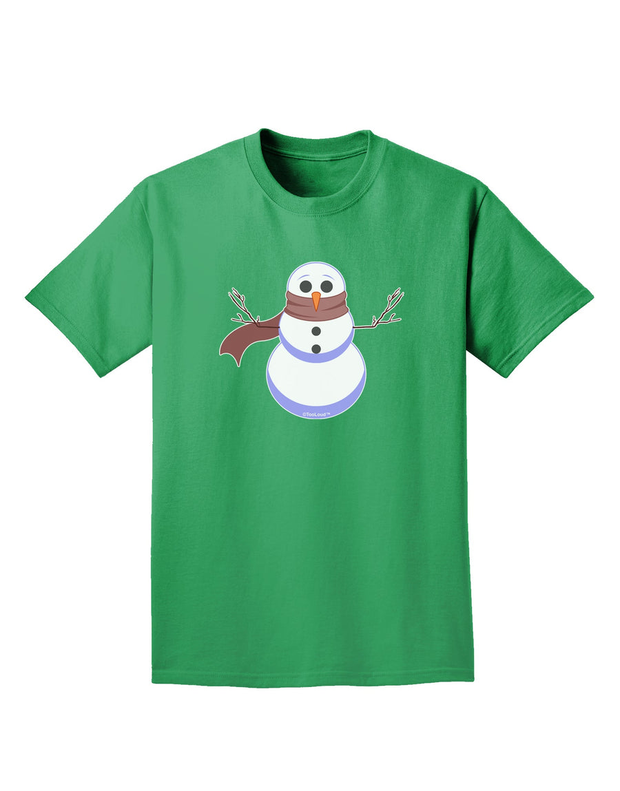 Snowman with Scarf Design Adult Dark T-Shirt-Mens T-Shirt-TooLoud-Purple-Small-Davson Sales