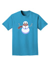 Snowman with Scarf Design Adult Dark T-Shirt-Mens T-Shirt-TooLoud-Turquoise-Small-Davson Sales