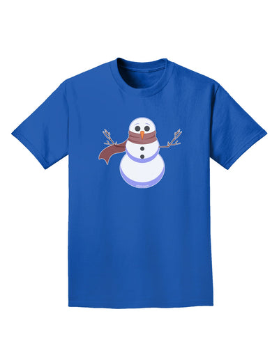 Snowman with Scarf Design Adult Dark T-Shirt-Mens T-Shirt-TooLoud-Royal-Blue-Small-Davson Sales