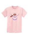 Snowman with Scarf Design Childrens T-Shirt-Childrens T-Shirt-TooLoud-PalePink-X-Small-Davson Sales