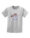 Snowman with Scarf Design Childrens T-Shirt-Childrens T-Shirt-TooLoud-AshGray-X-Small-Davson Sales