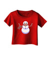 Snowman with Scarf Design Infant T-Shirt Dark-Infant T-Shirt-TooLoud-Clover-Green-06-Months-Davson Sales