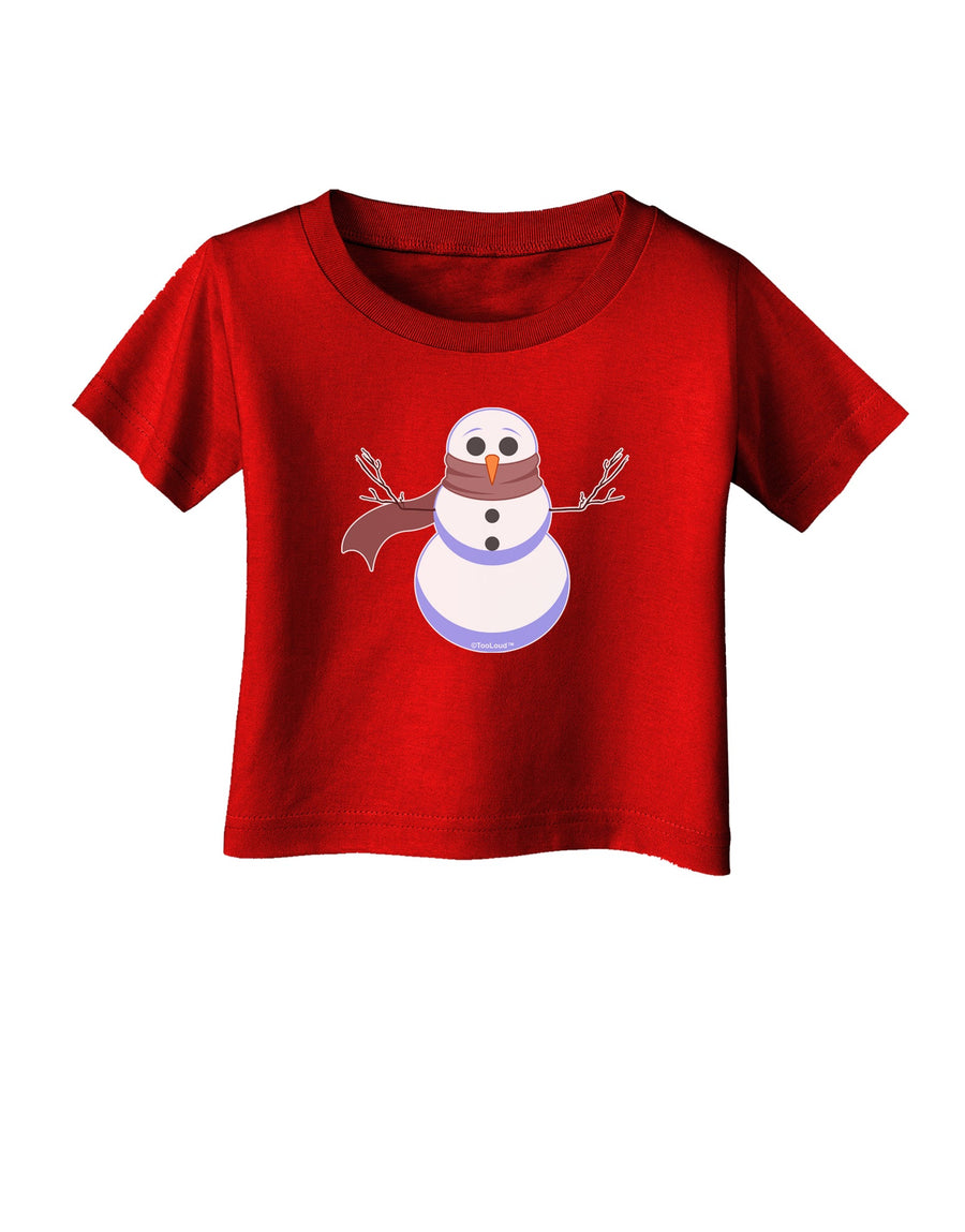 Snowman with Scarf Design Infant T-Shirt Dark-Infant T-Shirt-TooLoud-Black-06-Months-Davson Sales