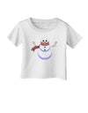 Snowman with Scarf Design Infant T-Shirt-Infant T-Shirt-TooLoud-White-06-Months-Davson Sales