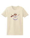 Snowman with Scarf Design Womens T-Shirt-Womens T-Shirt-TooLoud-Natural-X-Small-Davson Sales