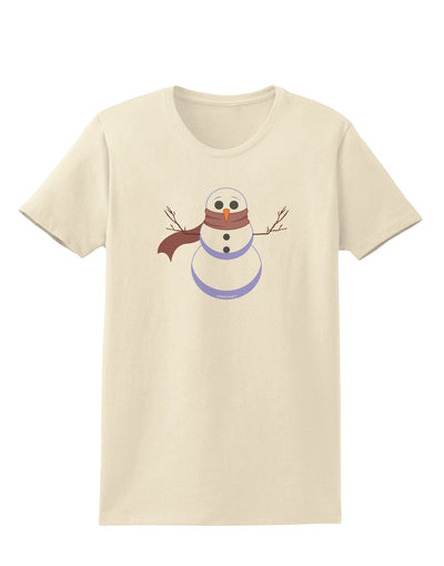 Snowman with Scarf Design Womens T-Shirt-Womens T-Shirt-TooLoud-Natural-X-Small-Davson Sales