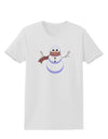 Snowman with Scarf Design Womens T-Shirt-Womens T-Shirt-TooLoud-White-X-Small-Davson Sales