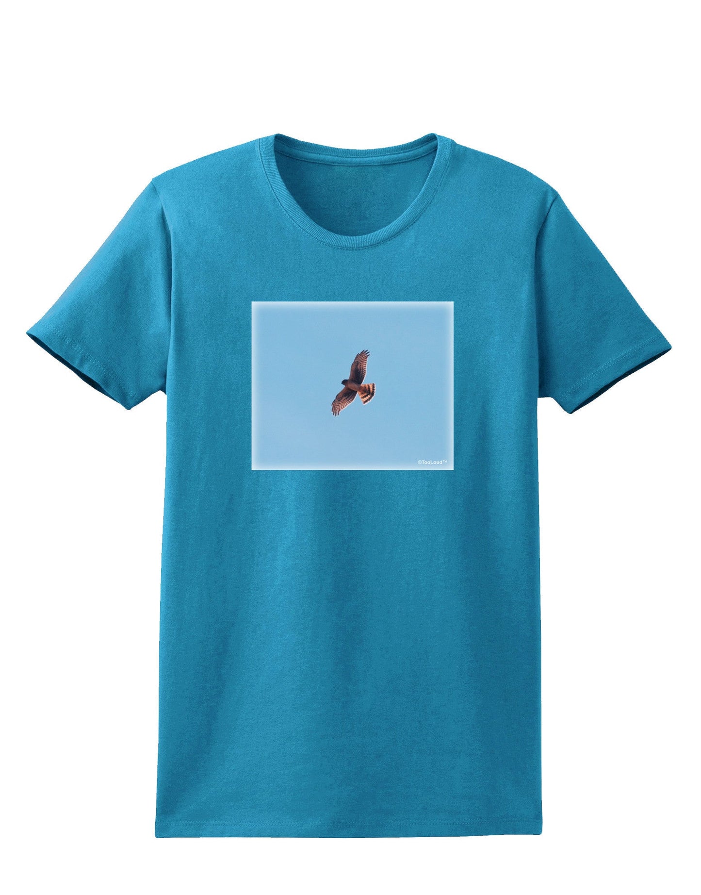 Soaring Peregrine Womens Dark T-Shirt-TooLoud-Turquoise-X-Small-Davson Sales