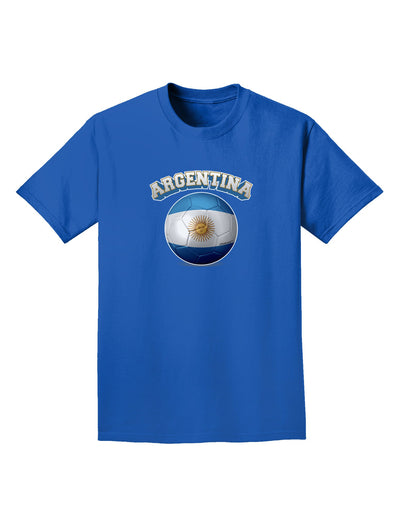 Soccer Ball Flag - Argentina Adult Dark T-Shirt-Mens T-Shirt-TooLoud-Royal-Blue-Small-Davson Sales