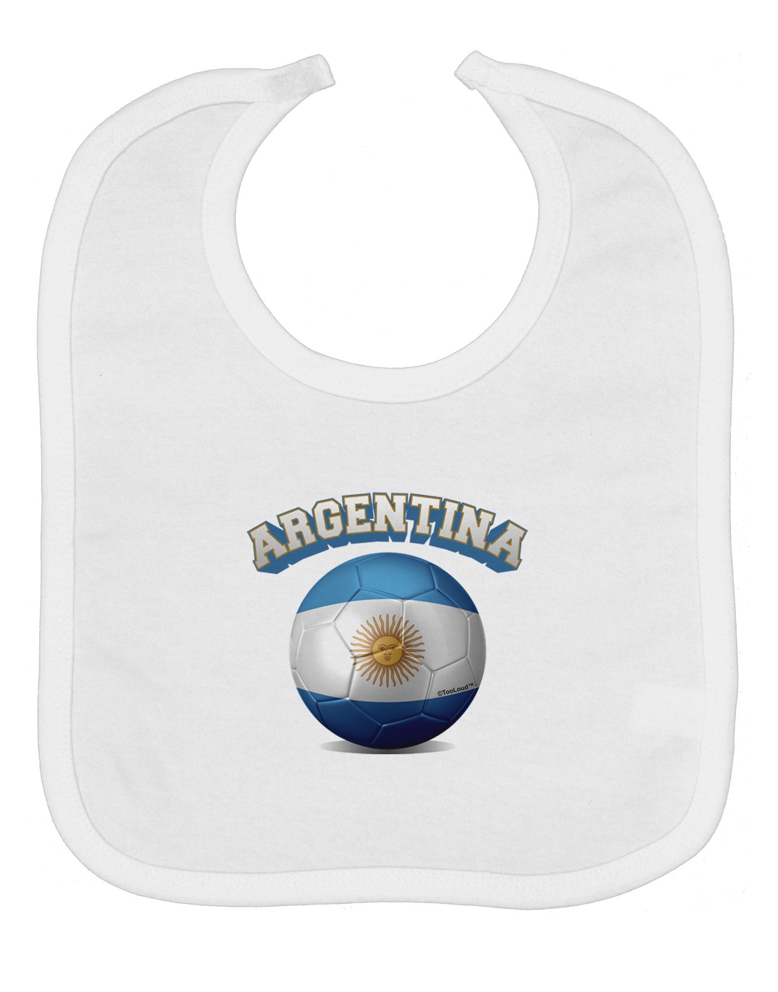 Soccer Ball Flag - Argentina Baby Bib