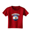 Soccer Ball Flag - Argentina Toddler T-Shirt Dark-Toddler T-Shirt-TooLoud-Red-2T-Davson Sales