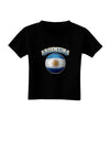 Soccer Ball Flag - Argentina Toddler T-Shirt Dark-Toddler T-Shirt-TooLoud-Black-2T-Davson Sales