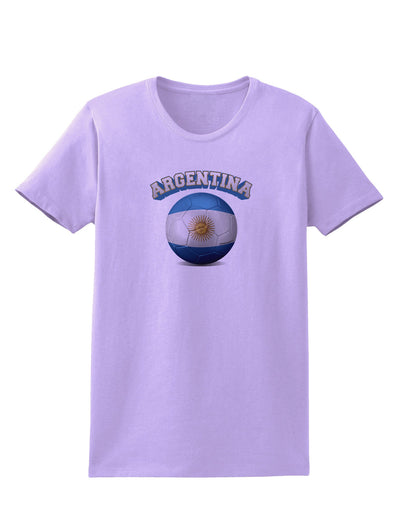 Soccer Ball Flag - Argentina Womens T-Shirt-Womens T-Shirt-TooLoud-Lavender-X-Small-Davson Sales