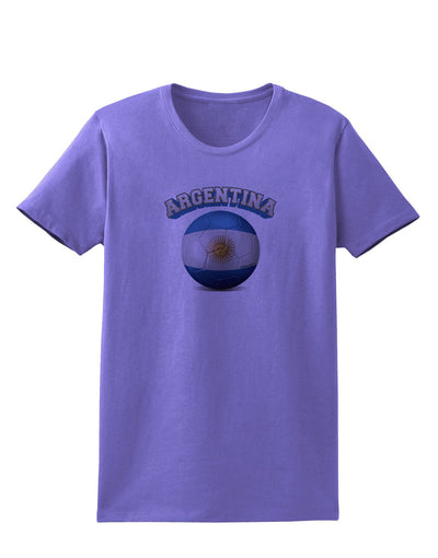 Soccer Ball Flag - Argentina Womens T-Shirt-Womens T-Shirt-TooLoud-Violet-X-Small-Davson Sales