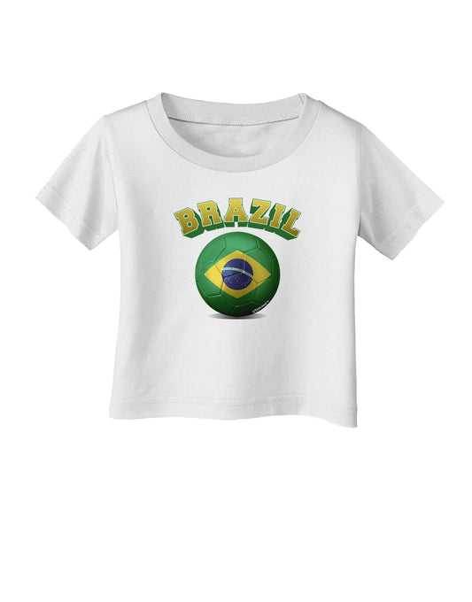 Soccer Ball Flag - Brazil Infant T-Shirt-Infant T-Shirt-TooLoud-White-06-Months-Davson Sales