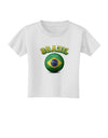 Soccer Ball Flag - Brazil Toddler T-Shirt-Toddler T-Shirt-TooLoud-White-2T-Davson Sales