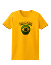 Soccer Ball Flag - Brazil Womens T-Shirt-Womens T-Shirt-TooLoud-Gold-X-Small-Davson Sales