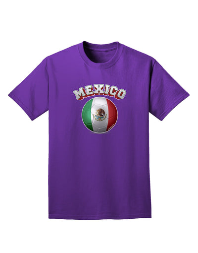 Soccer Ball Flag - Mexico Adult Dark T-Shirt-Mens T-Shirt-TooLoud-Purple-Small-Davson Sales