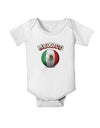 Soccer Ball Flag - Mexico Baby Romper Bodysuit-Baby Romper-TooLoud-White-06-Months-Davson Sales