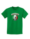 Soccer Ball Flag - Mexico Childrens Dark T-Shirt-Childrens T-Shirt-TooLoud-Kelly-Green-X-Small-Davson Sales