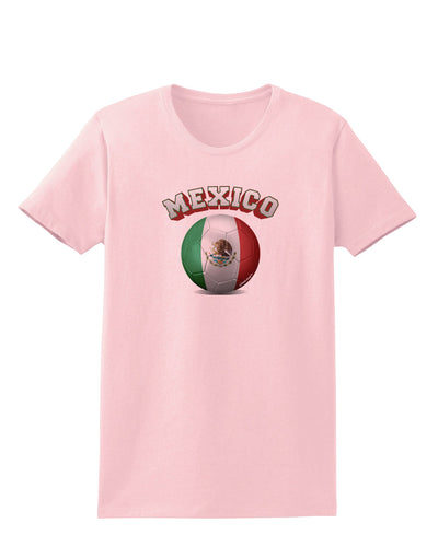 Soccer Ball Flag - Mexico Womens T-Shirt-Womens T-Shirt-TooLoud-PalePink-X-Small-Davson Sales