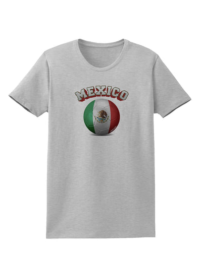 Soccer Ball Flag - Mexico Womens T-Shirt-Womens T-Shirt-TooLoud-AshGray-X-Small-Davson Sales