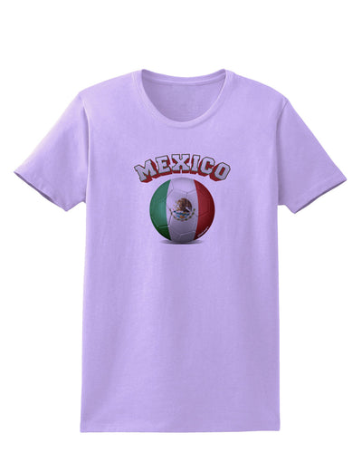 Soccer Ball Flag - Mexico Womens T-Shirt-Womens T-Shirt-TooLoud-Lavender-X-Small-Davson Sales