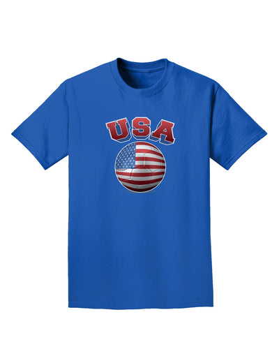 Soccer Ball Flag - USA Adult Dark T-Shirt-Mens T-Shirt-TooLoud-Royal-Blue-Small-Davson Sales