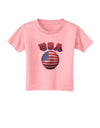 Soccer Ball Flag - USA Toddler T-Shirt-Toddler T-Shirt-TooLoud-Candy-Pink-2T-Davson Sales