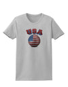 Soccer Ball Flag - USA Womens T-Shirt-Womens T-Shirt-TooLoud-AshGray-X-Small-Davson Sales