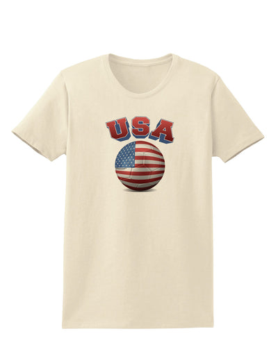 Soccer Ball Flag - USA Womens T-Shirt-Womens T-Shirt-TooLoud-Natural-X-Small-Davson Sales