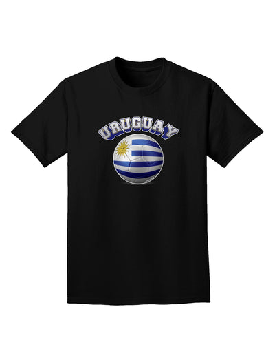 Soccer Ball Flag - Uruguay Adult Dark T-Shirt-Mens T-Shirt-TooLoud-Black-Small-Davson Sales