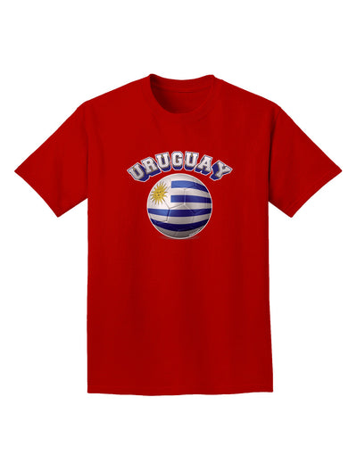 Soccer Ball Flag - Uruguay Adult Dark T-Shirt-Mens T-Shirt-TooLoud-Red-Small-Davson Sales