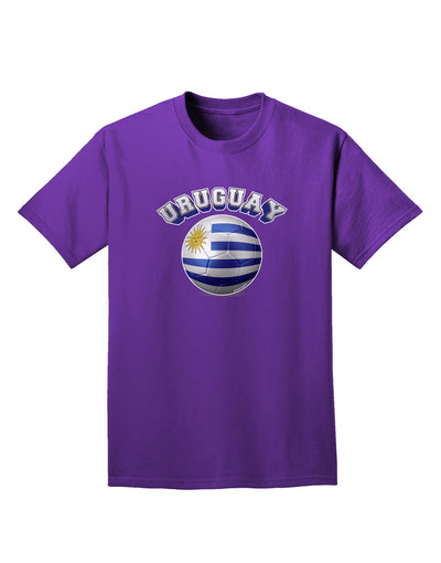 Soccer Ball Flag - Uruguay Adult Dark T-Shirt-Mens T-Shirt-TooLoud-Purple-Small-Davson Sales