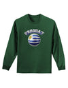 Soccer Ball Flag - Uruguay Adult Long Sleeve Dark T-Shirt-TooLoud-Dark-Green-Small-Davson Sales