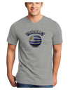 Soccer Ball Flag - Uruguay Adult V-Neck T-shirt-Mens V-Neck T-Shirt-TooLoud-HeatherGray-Small-Davson Sales