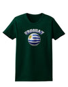 Soccer Ball Flag - Uruguay Womens Dark T-Shirt-TooLoud-Forest-Green-Small-Davson Sales