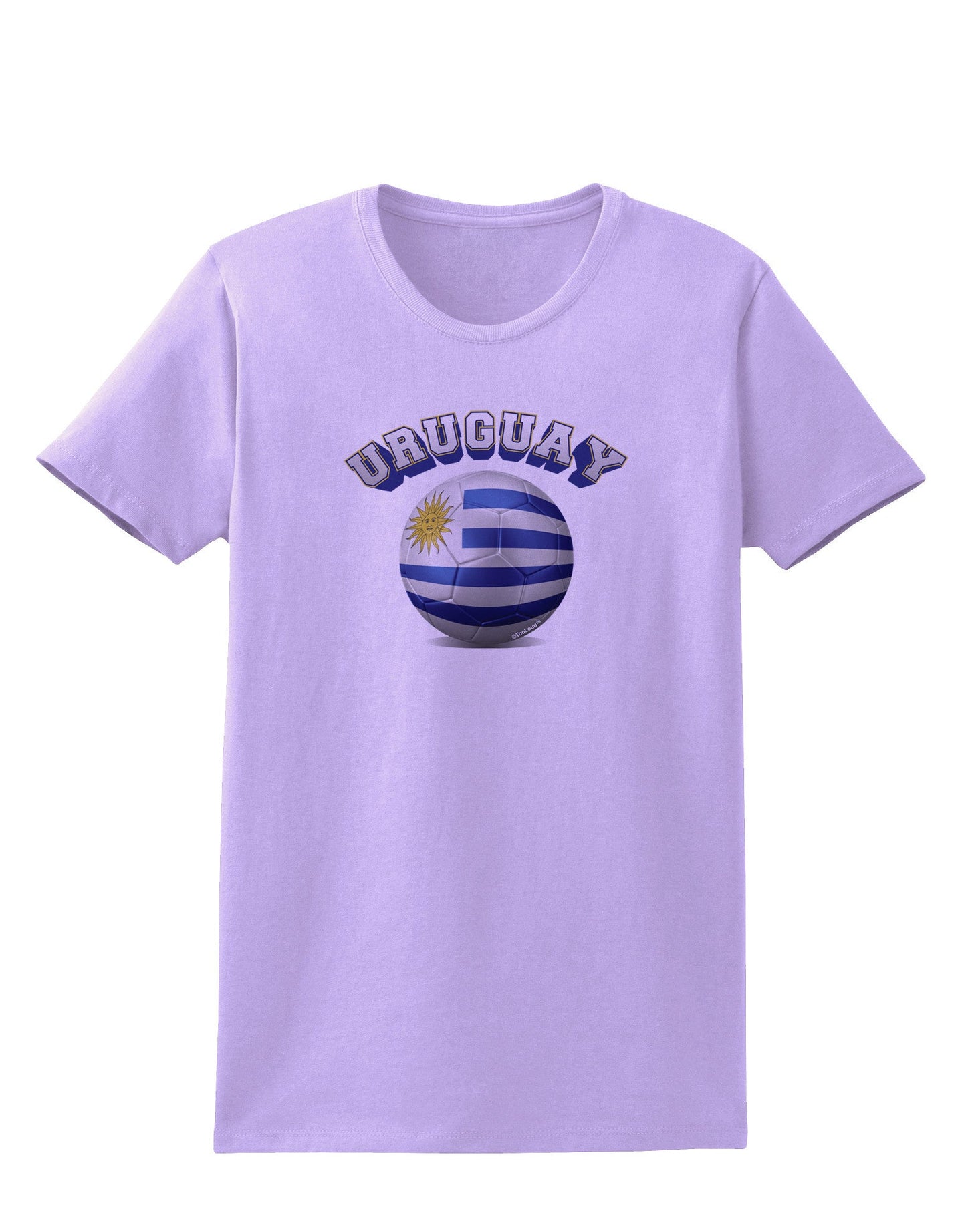 Soccer Ball Flag - Uruguay Womens T-Shirt-Womens T-Shirt-TooLoud-Lavender-X-Small-Davson Sales