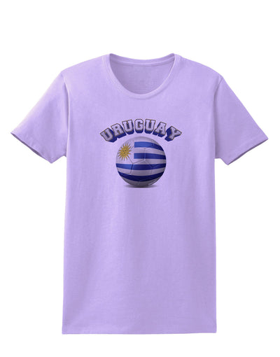 Soccer Ball Flag - Uruguay Womens T-Shirt-Womens T-Shirt-TooLoud-Lavender-X-Small-Davson Sales