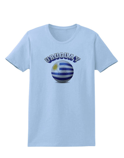 Soccer Ball Flag - Uruguay Womens T-Shirt-Womens T-Shirt-TooLoud-Light-Blue-X-Small-Davson Sales