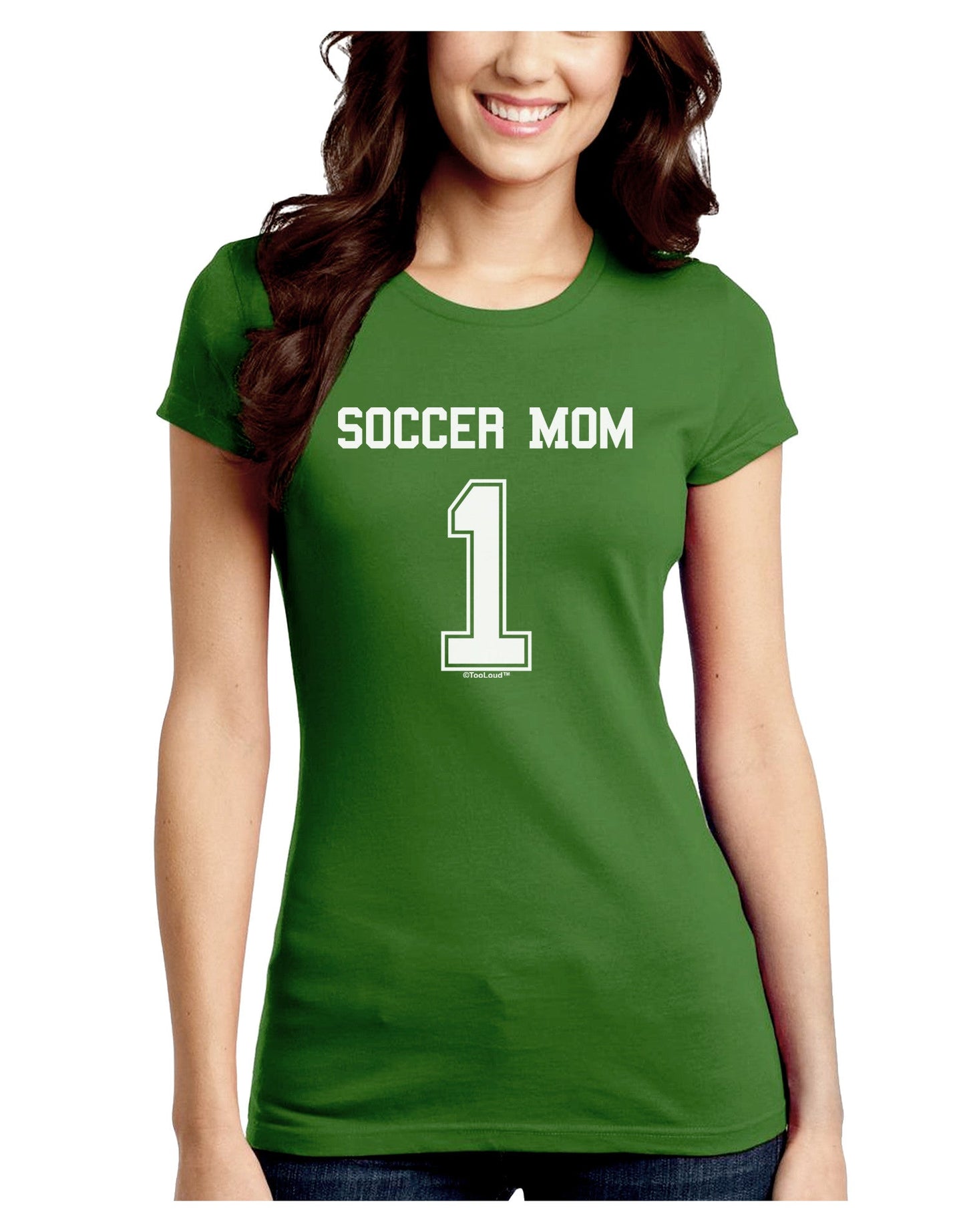 Soccer Mom Jersey Juniors Crew Dark T-Shirt-T-Shirts Juniors Tops-TooLoud-Kiwi-Green-Juniors Fitted Small-Davson Sales