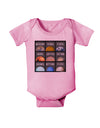 Solar System Squares Baby Romper Bodysuit-Baby Romper-TooLoud-Pink-06-Months-Davson Sales