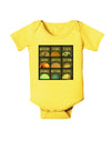 Solar System Squares Baby Romper Bodysuit-Baby Romper-TooLoud-Yellow-06-Months-Davson Sales