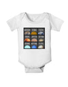 Solar System Squares Baby Romper Bodysuit-Baby Romper-TooLoud-White-06-Months-Davson Sales