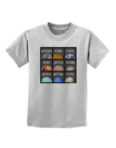 Solar System Squares Childrens T-Shirt-Childrens T-Shirt-TooLoud-AshGray-X-Small-Davson Sales