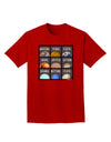 Solar System Squares Dark Adult Dark T-Shirt-Mens T-Shirt-TooLoud-Red-Small-Davson Sales