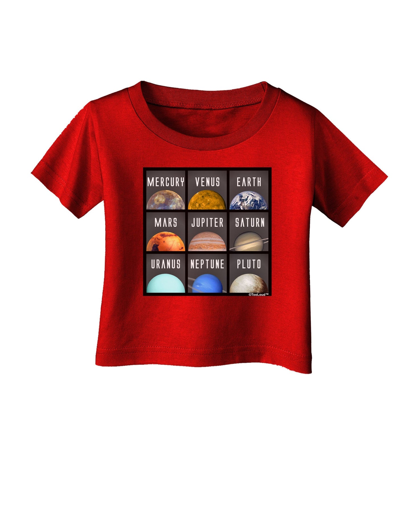 Solar System Squares Dark Infant T-Shirt Dark-Infant T-Shirt-TooLoud-Red-06-Months-Davson Sales