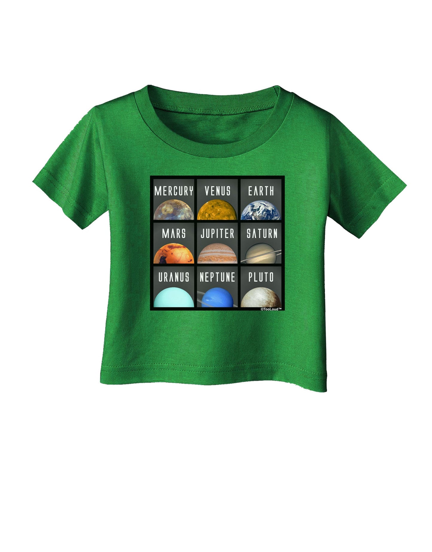 Solar System Squares Dark Infant T-Shirt Dark-Infant T-Shirt-TooLoud-Clover-Green-06-Months-Davson Sales